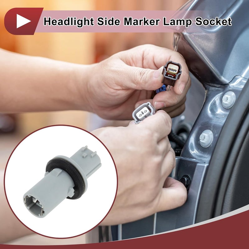 HEROFFIX 1 Pc Car Headlight Side Marker Lamp Socket for Honda Accord CR-V Civic Fit Headlamp Side Marker Light Bulb Holder No.33305-S5A-003 - Image 2